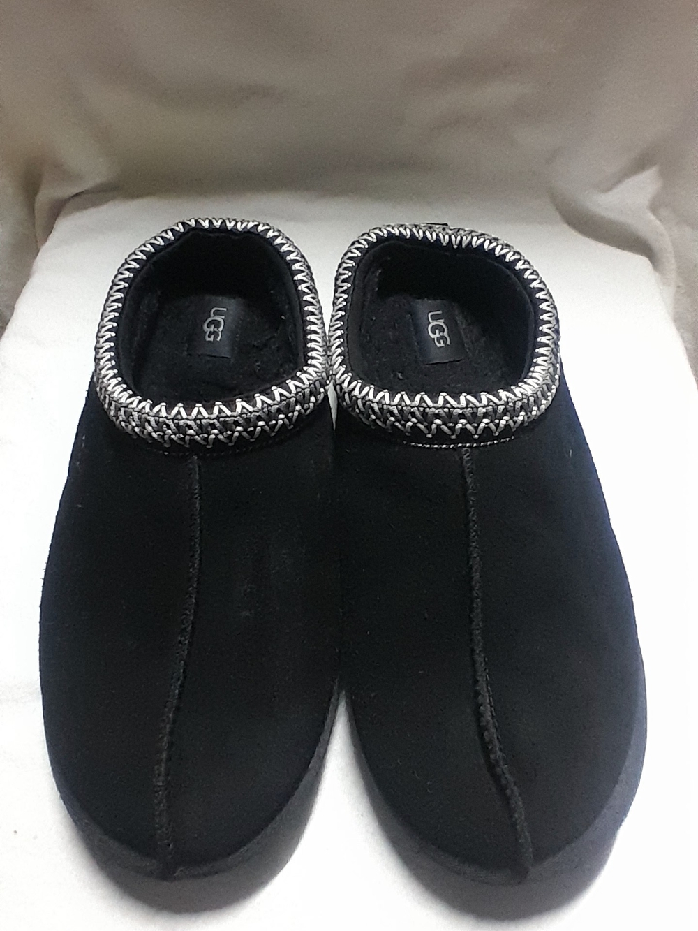UGG Unisex Black Suede Slip-On Slippers
